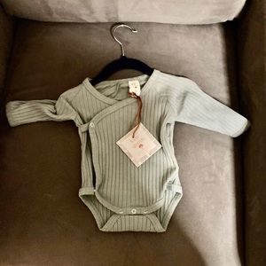 Kate Quinn Ribbed Komono Blueish Green Newborn